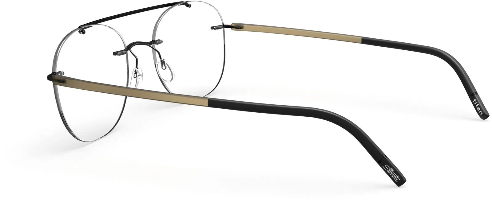Silhouette The Wave Color Groove Demo Rimless 5567 Eyeglasses - view 40
